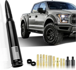 Car Bullet Antenna,Truck Exterior Decoration New Upgrade Black-U.S. Flag - Picture 1 of 7