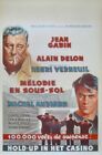 Any Number Can Win Melodie En Sous Sol Belgian Movie Poster Alain Delon Gabin Nm