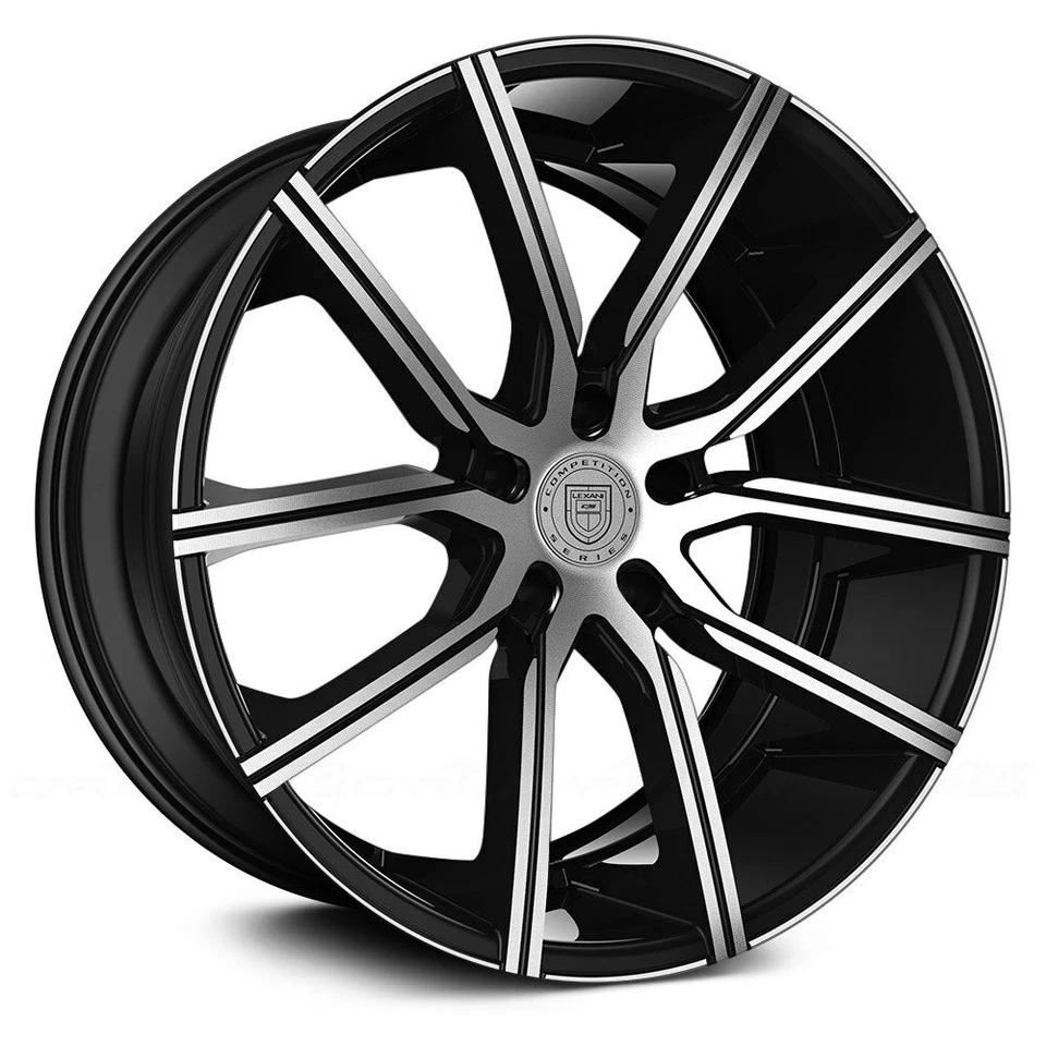 20 Lexani Wheels Gravity Black Mach Stagger Rims Fit 350Z Mercedes BMW G35 Lexus Foto 1 de 3