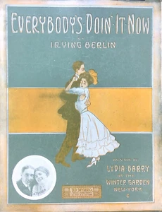 Everybody's Doin It Now Sheet Music Clark Turner Irving Berlin 1911 Large Format - Picture 1 of 3