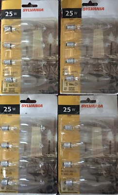 16-Sylvania Clear Candelabra Base Light Bulbs,B10, 25W, Indoor/outdoor. - Image 1 of 3
