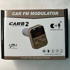 Car FM Modulator Bluetooth Car Charger Black Carb 2 USB and 2.1A ports wireless