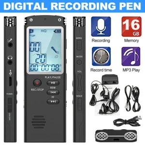 Digital Voice Recorder Dictaphone Audio Mini Player USB Mp3 Sound Mic Lecture AU - Picture 1 of 14