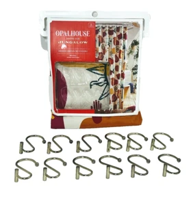 NEW Opalhouse x Jungalow Shower Curtain Set with Hooks – Vibrant Collage Design - Picture 1 of 6
