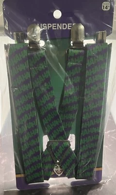 DC Comics Joker Batman Disfraz Juegos con disfraces Tirantes Unisex NUEVO Ajustable HAHA Foto 1 de 3