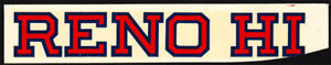 Reno Hi High School Huskies _RARE_ ORIGINAL 40's Decal vtg Nevada sticker banner