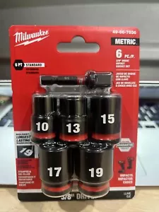 Milwaukee 6PC SHOCKWAVE Impact Duty 3/8" Drive Metric Socket Tool Set 49-66-7036 - Picture 1 of 2