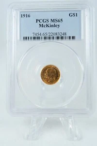 1916-P PCGS MS65 McKinley Gold Commemorative Dollar - Picture 1 of 2