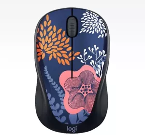 Logitech M317 Wireless Mouse Forest Floral - Picture 1 of 4