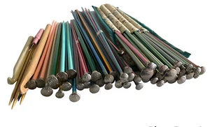 Großes Konvolut Vintage Häkelnadeln & Stricknadeln Mix 60 Stück - Bild 1 von 8