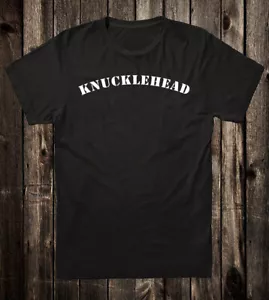 T-Shirt 100 % Baumwolle schwarz Neuheit Biker Motorrad Chopper Tattoo Knucklehead - Bild 1 von 5