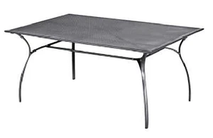 Tavolo Rettangolare da Giardino 160x100 cm in Ferro Vorghini Ameno Antracite - Foto 1 di 3