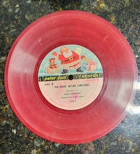 Peter Pan Records-The Night Before Christmas/Narrated by Mort Lawrence 45rpm - Picture 1 of 2