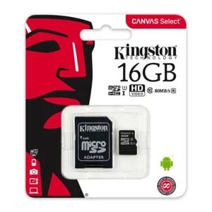 Carte mémoire micro SD Kingston 16 Go 16 G SDHC classe 10 UHS-I TF 16G avec adaptateur SD - Photo 1 sur 3