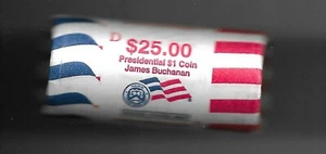 Roll of 2010-D James Buchanan Presidential Dollars US Mint Wrapped Roll - Picture 1 of 1