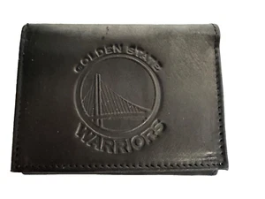 Carta portafoglio NBA Golden State Warriors Emboss nero tripieghevole nuovo nella confezione - Foto 1 di 1