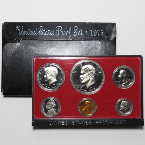 1975-S US Proof Set - 6-Coin w/ Box Cover