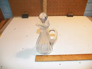 Vintage Klarglas Öl oder Essig Cruet mit Stopper - Bild 1 von 5