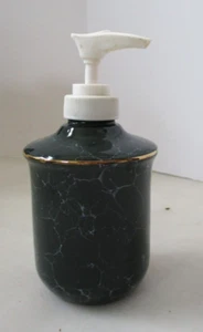 Keramik Kunstmarmor grün & weiß Lotion Flasche Goldrand von Spring Green - Bild 1 von 6