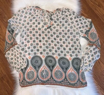 Top retro hippie grande vintage años 70 raro para mujer hecho en India 100 % algodón boho Foto 1 de 4