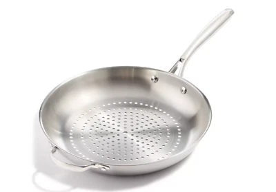 MARTHA STEWART BARBACOA ACERO INOXIDABLE PARRILLA EXTERIOR SARTÉN PERFORADA 11.8" NUEVO Foto 1 de 4