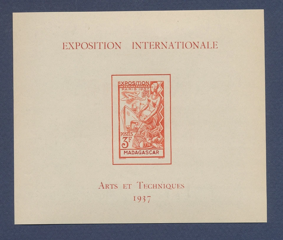 MADAGASCAR - Scott 197 - sin usar con bisagras S/S - Exposición de arte colonial --c Foto 1 de 1