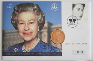 UNITED KINGDOM 1p ONE PENNY 1966 coin cover uncirculated - Picture 1 of 3