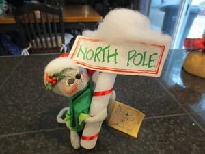 Vintage 1992 Annalee Christmas North Pole Mouse 8" MADE IN USA with Tags - Picture 1 of 7