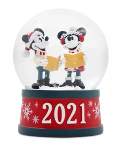 NEU Mickey und Minnie Mouse 2021 Holiday Schneekugel - Bild 1 von 1