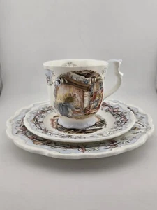 Brambly Hedge Winter Beaker Royal Doulton Tea Cup & 2 Plates 1983 Jill Barklem - Picture 1 of 23