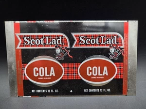 Vintage Scot Lad Cola Chicago ungerolltes Blatt Soda Pop 12 Unzen flach selten Stahl - Bild 1 von 6