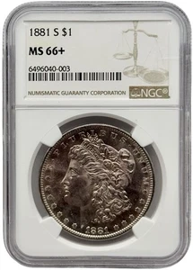 1881-S Morgan Silver Dollar NGC MS66+ - Picture 1 of 2