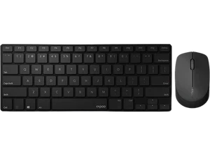 Pack Teclado + Ratón - Rapoo 9000M, Inalámbrico, Bluetooth, 1300 PPP, USB, Negro - Imagen 1 de 4