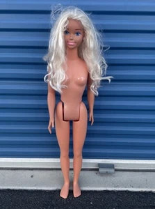 MY SIZE VINTAGE MATTEL GIANT BARBIE DOLL 38" TALL Nude (1992) Mexico Blonde READ - Picture 1 of 4
