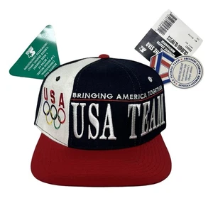 Vintage United States Olympic Team Hat Cap Snap Back Mens Olympics Starter 90s - Picture 1 of 8