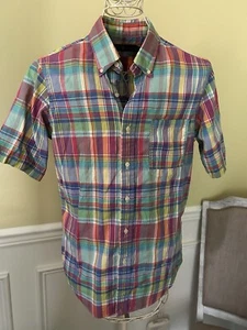 Polo uomo Ralph Lauren con bottoni Madras a quadri piccola 100% cotone BELLA! - Foto 1 di 1