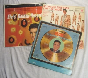 Three ELVIS PRESLEY LP's - GOLDEN RECORDS, Volumes 1 & 3 + 50,000,000 Elvis Fans - Imagen 1 de 7