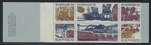 1970 Svezia Scott #866a - Libretto blu completo commercio e industria svedese - MNH - Foto 1 di 2