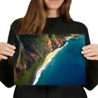 A4 - Kauai Island Hawaii Beach Cliffs Poster 29.7X21cm280gsm #16110