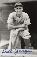 Bill Jurges autographed vintage New York Giants Rowe Postcard size photo