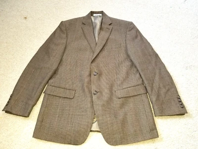 Mens Blazer-CHAPS by RALPH LAUREN-brown tweed 100% Wool lined 2 button-40R - Image 1 of 4