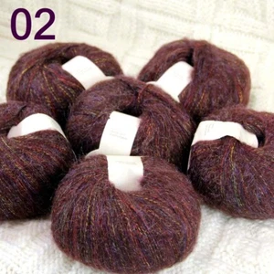 Sale 6SkeinsX50gr Soft NEW MOHAIR Wool Scarf Hand Knit Crochet Yarn 02 - Picture 1 of 7