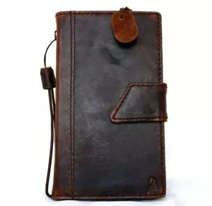 Genuine Leather Case fit Samsung Galaxy NOTE 4 Book Wallet Luxury Cover Flip ID - Picture 1 of 6