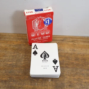 Tarjetas de juego vintage STUD tarjetas tamaño póker años 70 Walgreen Co acabado de lino ¡Bonitas! - Imagen 1 de 9