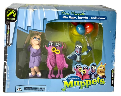 Vintage 2003 Jim Henson's Muppets Mini Muppets Miss Piggy Snowths & Gonzo NEW Cover