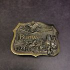 Budweiser Belt Buckle 1982 Serial 1095 King Beers Shield Gold 3D Raised EUC