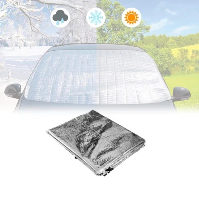 TELO COPRI PARABREZZA NEVE GHIACCIO PROTEZIONE UNIVERSALE AUTO VETRO ANTERIORE P - Immagine 1 di 2