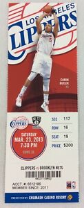 NBA 2013 03/23 Brooklyn Nets at Los Angeles Clippers Ticket - Caron Butler