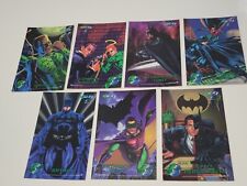 1995 Batman Forever Metal Prints Set (7) Fleer Jumbo Oversized Case Toppers