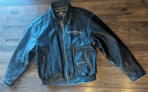 Vintage Harley Davidson Leather Jacket Mens XXL Distressed Biker Black Embossed - Picture 1 of 20